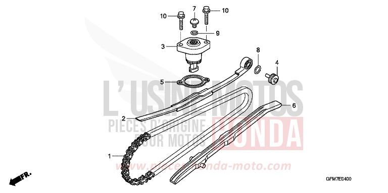 CAM CHAIN/TENSIONER for NHX 110 BLACK (NH1) from 2008